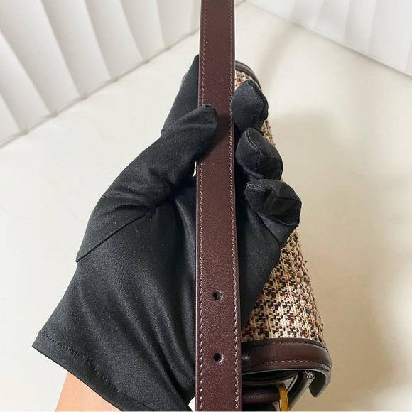 YSL Saint Laurent Tweed & Leather Solferino Shoulder Bag - Picture 11 of 11